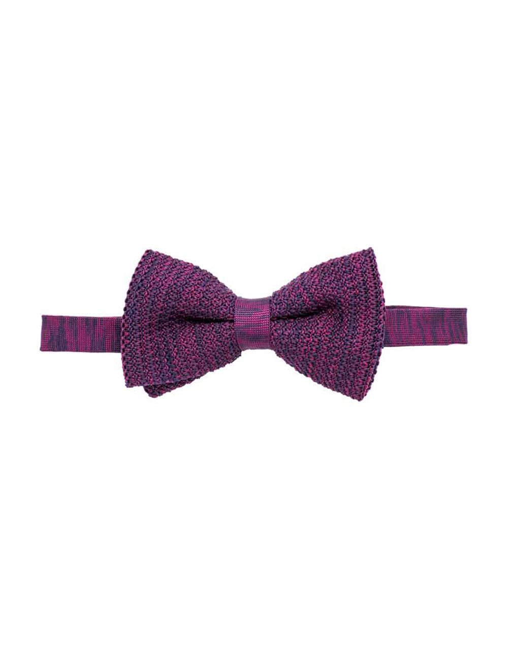 KBT5.6_1 Maroon Mix Knitted Bowtie - 图片 1