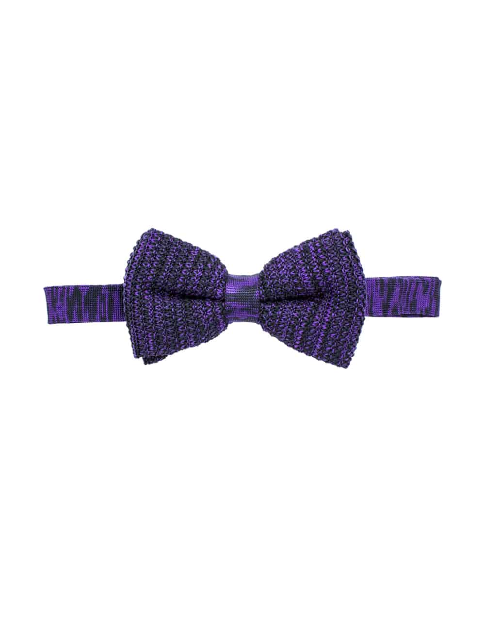 KBT6.6_1 Purple Mix Knitted Bowtie - 图片 1
