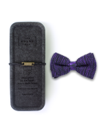 Purple Mix Knitted Bowtie - 图片 3