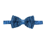 Blue Pattern Knitted Bowtie