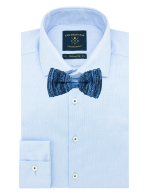 Blue Pattern Knitted Bowtie - 图片 2