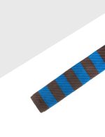 Blue and Brown Stripes Knitted Necktie