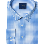White and Blue Check Eco-ol Bamboo Modern Fit Shirt