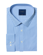 White and Blue Check Eco-ol Bamboo Modern Fit Shirt
