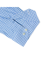 White and Blue Check Eco-ol Bamboo Modern Fit Shirt - 图片 3