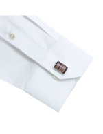 Solid White Eco-ol Bamboo Modern Fit Shirt - 图片 3