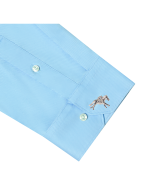 Solid Blue Eco-ol Bamboo Modern Fit Shirt - 图片 3