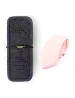 Solid Pink Nectar Spill Resist Woven Necktie - 图片 3