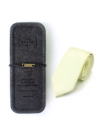 Solid Cloud Cream Spill Resist Woven Necktie - 图片 3