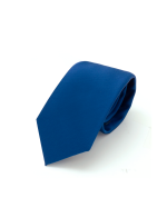 Solid Dark Blue Spill Resist Woven Necktie - 图片 2