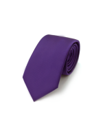 Solid Royal Purple Spill Resist Woven Necktie - 图片 2