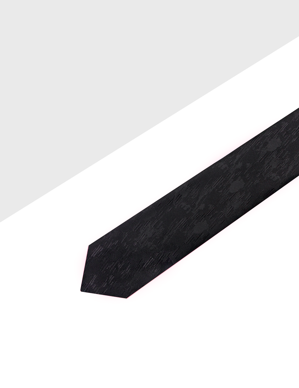 NT5.17_1 Black Pattern Spill Resist Woven Necktie - 图片 1