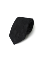 Black Pattern Spill Resist Woven Necktie - 图片 2