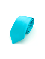 Solid Blue Mist Woven Necktie - 图片 2