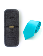 Solid Blue Mist Woven Necktie - 图片 3