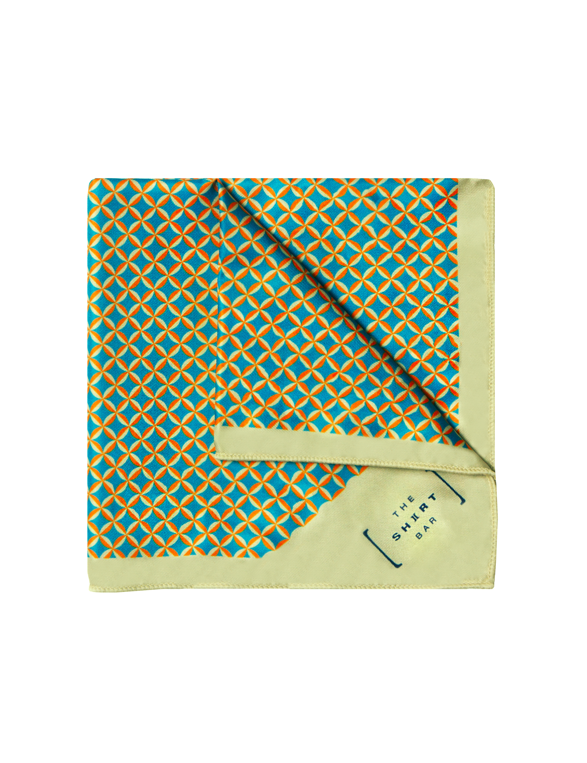 PSQ11.17_1 Beige Print Pocket Square - 图片 1