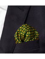 Green THE SHIRT BAR Logo Print Pocket Square - 图片 2