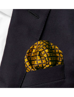 Brown THE SHIRT BAR Logo Print Pocket Square - 图片 2