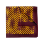 Maroon THE SHIRT BAR Logo Print Pocket Square