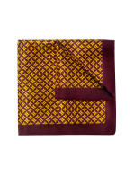 Maroon THE SHIRT BAR Logo Print Pocket Square