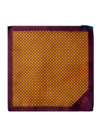 Maroon THE SHIRT BAR Logo Print Pocket Square - 图片 3