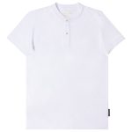 Tencel Stretch Henley Collar Polo T-Shirt