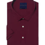 Solid Maroon Eco-ol Bamboo Short Sleeve Relaxed Fit Shirt