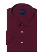 Solid Maroon Eco-ol Bamboo Short Sleeve Relaxed Fit Shirt