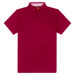 Red Pima Cotton Button Down Collar Polo T-Shirt