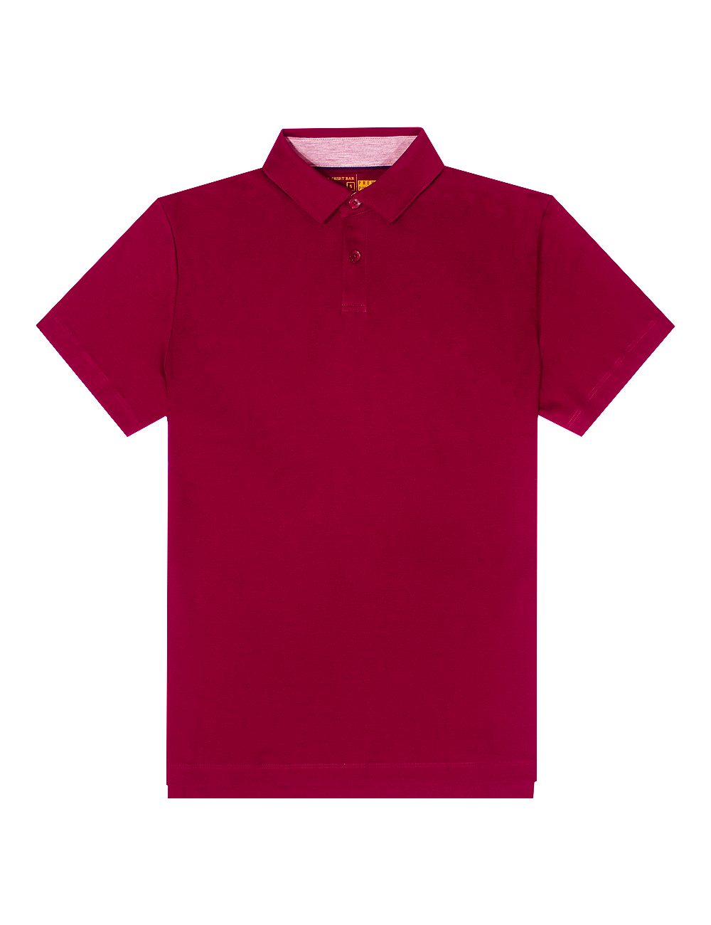 RedPT3A7P.NOS_1 Red Pima Cotton Button Down Collar Polo T-Shirt - 图片 1