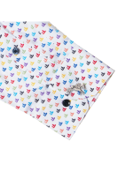 White Junk Boat Print Silky Finish Slim Fit Shirt - 图片 3