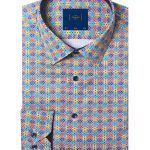 Multi-Colour Peranakan Print Silky Finish Slim Fit Shirt