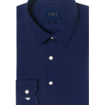 Solid Navy Blue Eco-ol Bamboo Slim Fit Shirt