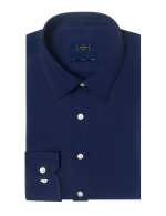 Solid Navy Blue Eco-ol Bamboo Slim Fit Shirt