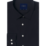 Solid Black Eco-ol Bamboo Slim Fit Shirt