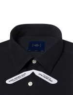 Solid Black Eco-ol Bamboo Slim Fit Shirt - 图片 2