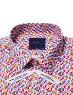 Multi Color Block Print With Silky Finish Slim Fit Shirt - 图片 2