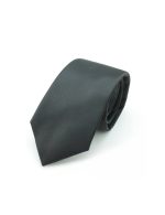 Solid Jet Black Spill Resist Woven Necktie - 图片 3