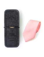 Solid Pink Powder Woven Necktie - 图片 3