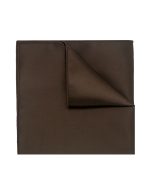 Solid Brown Woven Pocket Square