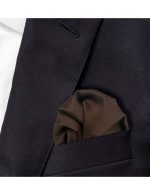 Solid Brown Woven Pocket Square - 图片 2