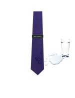 Solid Patriot Blue Spill Resist Woven Necktie - 图片 2