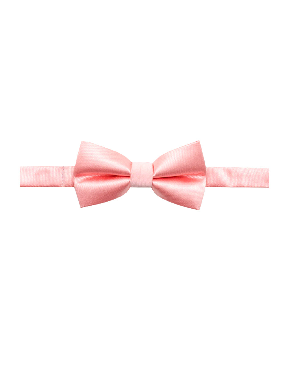 SolidPeachBudWovenBowtieWBT4.7_1 Solid Peach Bud Woven Bowtie - 图片 1