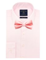 Solid Peach Bud Woven Bowtie - 图片 2