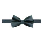 Solid Dark Grey Woven Bowtie