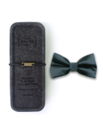 Solid Dark Grey Woven Bowtie - 图片 3