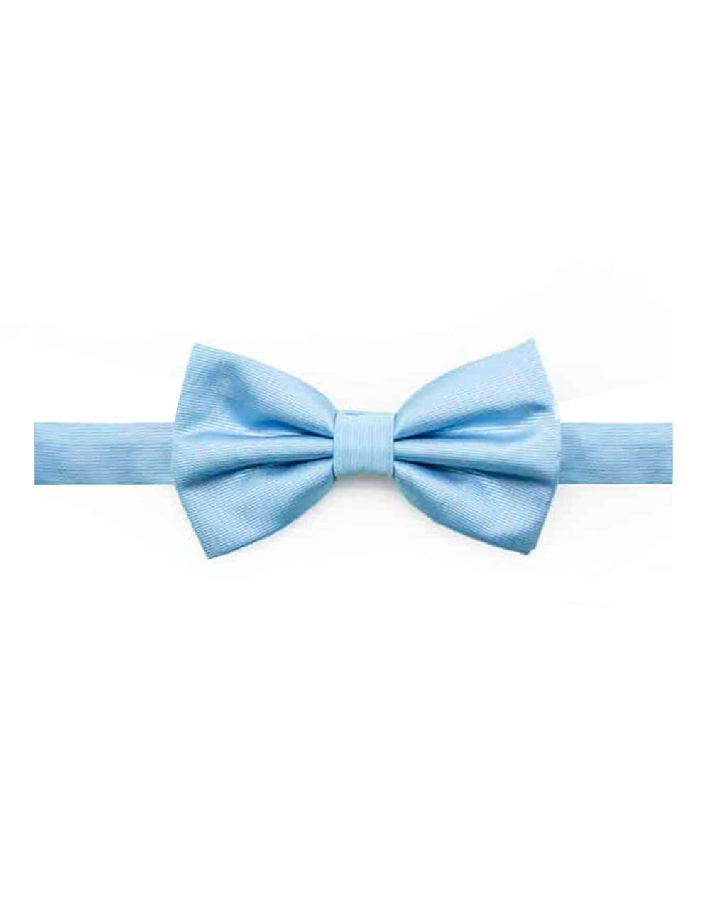 WBT14.5_1_WBT6.NOS_ Solid Blue Bell Woven Bowtie - 图片 1