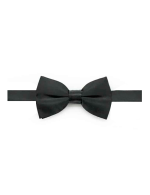 Solid Jet Black Woven Bowtie