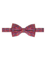 Red Hometown SG Inspired Print Woven Bowtie