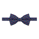 Multi Colour Polka Dot Navy Blue Print Woven Bowtie